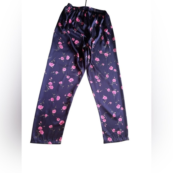 Floral Satin Pants pijama pant size M - Picture 2 of 16